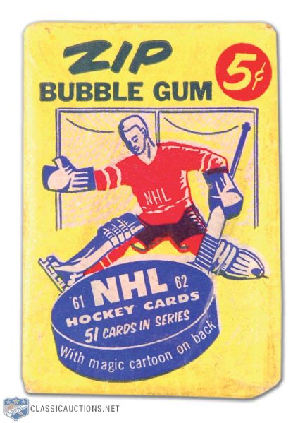 1961-62 Parkhurst Wrapper with Original Cards