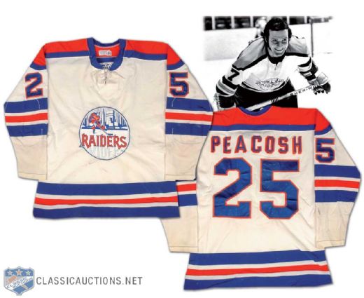 1972-73 Gene Peacosh WHA New York Raiders Game Worn Jersey