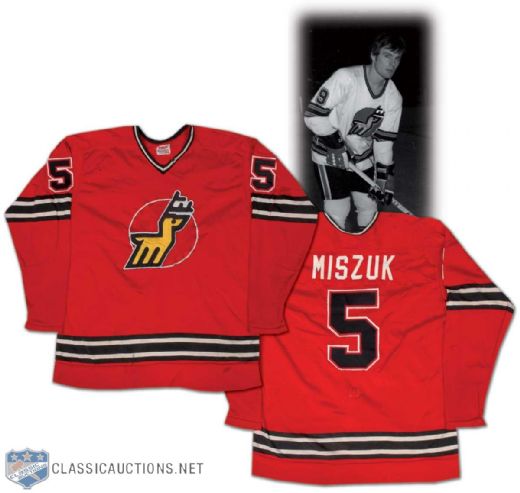 1974-75 John Miszuk WHA Michigan Stags Game Worn Jersey