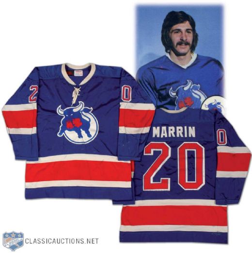 1976-77 Peter Marrin WHA Birmingham Bulls Game Worn Jersey