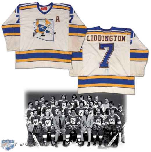 1976-77 Bob Liddington WHA Phoenix Roadrunners Game Worn Jersey