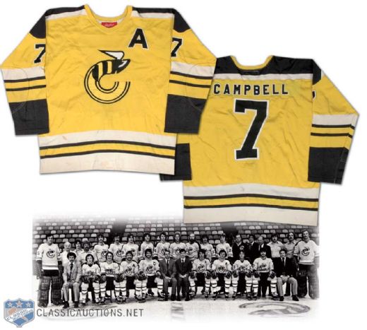 1975-76 Bryan Campbell WHA Cincinnati Stingers Game Worn Jersey