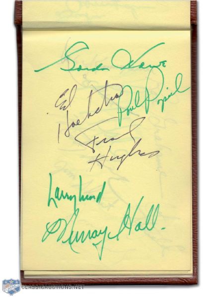 1970s NHL Autograph Booklet with 86 Signatures