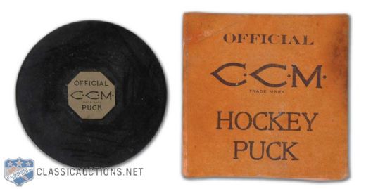 Rare 1940s CCM Boxed Puck