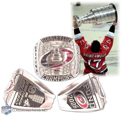 2005-06 Carolina Hurricanes Stanley Cup Championship Diamond and Gold Ring