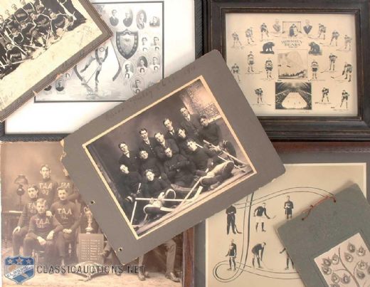 Early Hockey Team Photo Collection of 7