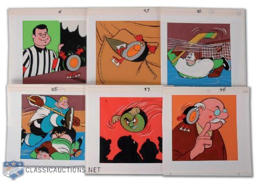 Peter Puck Animation Cell Collection of 6