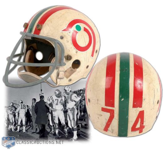 Peter Dalla Rivas 1970 Grey Cup Game Used Montreal Alouettes Helmet