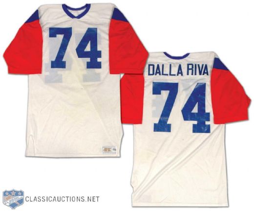 Peter Dalla Rivas 1977 Grey Cup Game Worn Montreal Alouettes Jersey