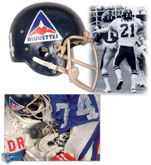 Peter Dalla Rivas 1981 Montreal Alouettes Equipment Collection from Final Season