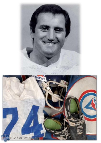 Peter Dalla Rivas Late-1970s Montreal Alouettes Equipment Collection