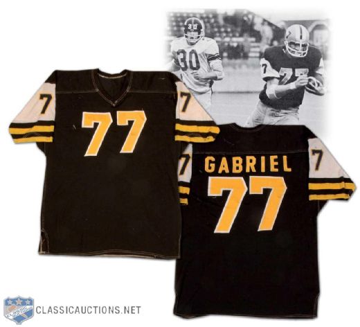 Tony Gabriel Early 1970s Hamilton Tiger-Cats Game Worn Jersey