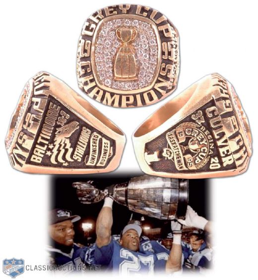 1995 CFL Baltimore Stallions Grey Cup Championship Ring