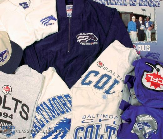 Don Matthews Baltimore CFL Shirt, Cap and Poster Collection of 10