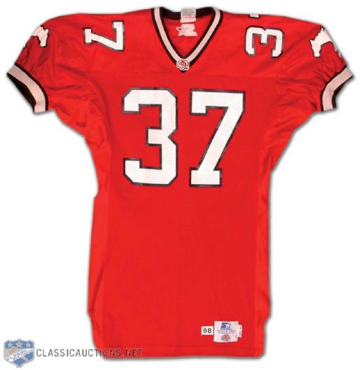 Early 2000s Calgary Stampeders Anthony Prior Game Worn Jersey