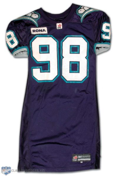 Early 2000s Toronto Argonauts Marvin Thomas Game Worn Jersey