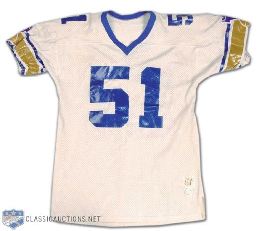 Late 1980s Winnipeg Blue Bombers David Black Game Worn Jersey