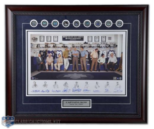 Ted Kennedys "Captains Row" Framed Limited Edition Lithograph