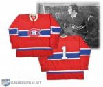 Rogatien Vachons Early-1970s Signed Montreal Canadiens Game-Worn Jersey