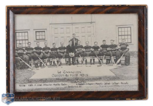 1923-24 Montreal Canadiens World Champions Framed Team Photo (10 1/2" x 15 1/2")