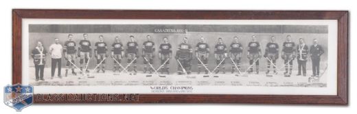 1930-31 Montreal Canadiens Framed Panoramic Rice Studio Team Photo (9 1/2" x 33 1/2")