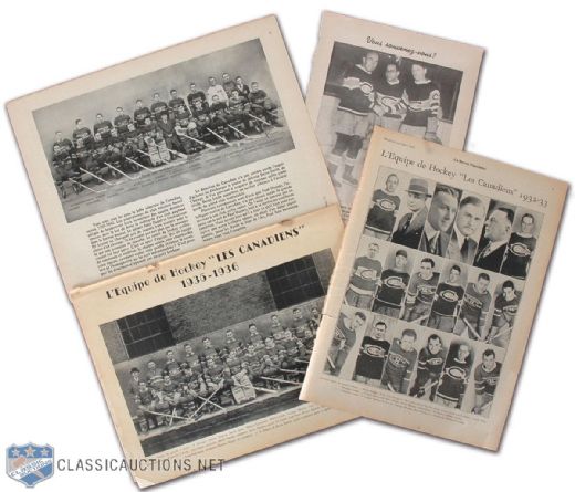 1930s Montreal Canadiens Team Photo Collection of 3
