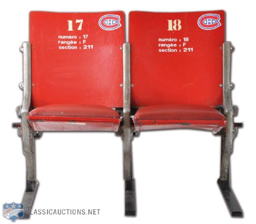 Montreal Forum Red Seats Set of Two