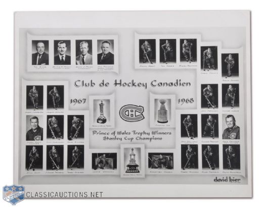 1958-59 & 1967-68 Stanley Cup Champion Montreal Canadiens David Bier Team Photo Collection of 2