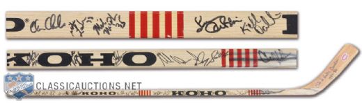 1985-86 Bob Gainey Stick Autographed by 18 Stanley Cup Champion Canadiens