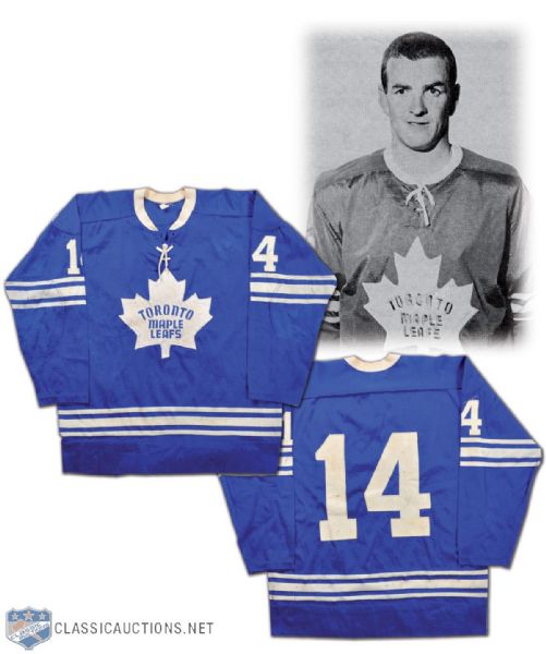 Dave Keons Late-1960s Toronto Maple Leafs Game-Worn Jersey