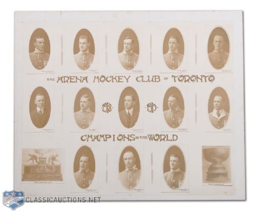 1918-19 Stanley Cup Champions Toronto Arenas Team Photo Montage (18" x 21 1/2")