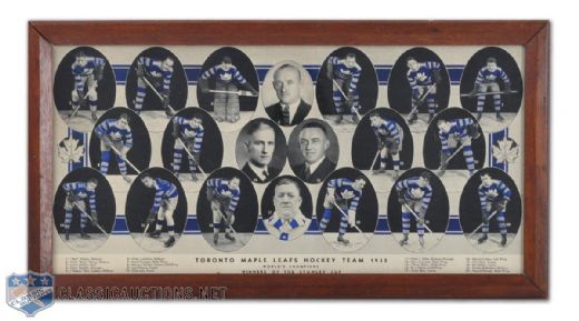 1931-32 Toronto Maple Leafs Framed Team Photo (10 1/2" x 19 3/4")