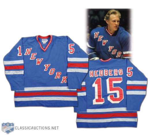 1979-80 Anders Hedberg New York Rangers Game-Worn Jersey