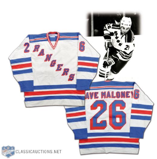 1980s Dave Maloney New York Rangers Game-Worn Jersey