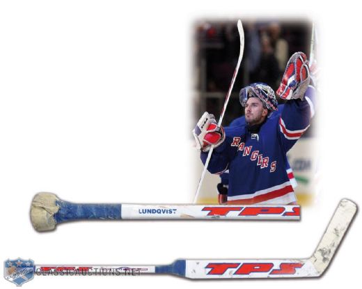 Henrik Lundqvist 2007-08 New York Rangers Game-Worn Jersey & Game Used Stick