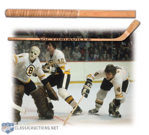 1973-74 Bobby Orr Autographed Game-Used Victoriaville Stick