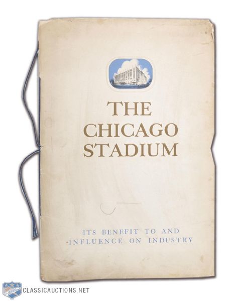 Scarce 1928 Chicago Stadium Prospectus Large Soft Cover Book (18" x 12")