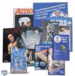Edmonton Oilers WHA & NHL Collection of Media Guides, Programs, Books & More