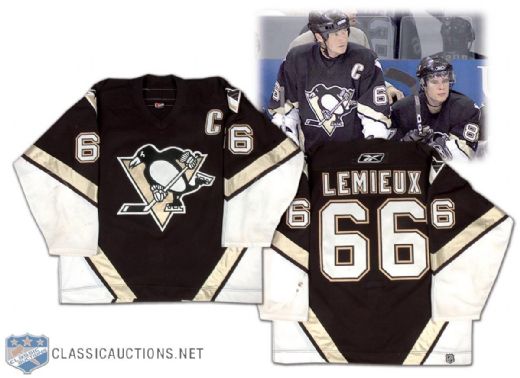 Mario Lemieux 2005-06 Pittsburgh Penguins Game-Worn Jersey