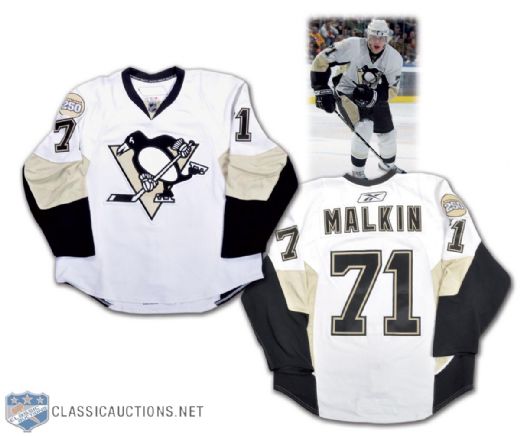 Evgeni Malkin 2007-08 Pittsburgh Penguins Game-Worn Jersey
