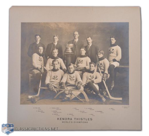 1907 Kenora Thistles Stanley Cup Champions Cabinet Team Photograph (15" x 16")
