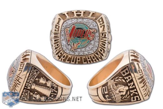 Darren Banks 1997 Detroit Vipers IHL Turner Cup Championship Ring