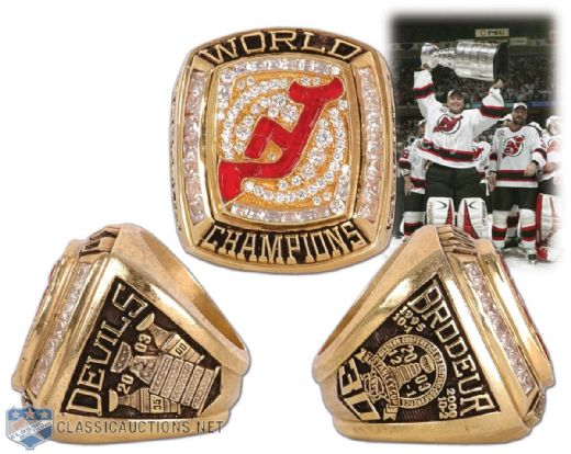 Martin Brodeur 2002-03 New Jersey Devils Stanley Cup Championship Ring