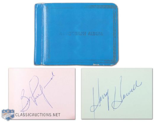 Late-1960s & Early-1970s NHL Autograph Booklet Signed by 60, Including HOFers Pulford & Howell