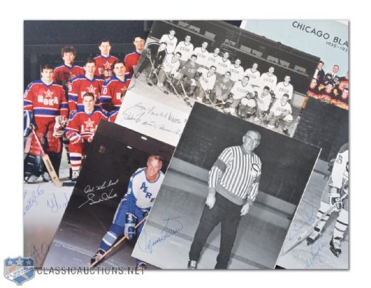 Hockey Autograph Collection, Featuring Signed Circa 1992 Russian CSKA Team Photo