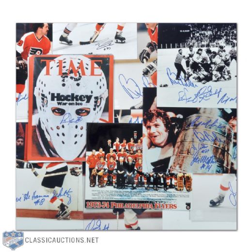1973-74 & 1974-75 Philadelphia Flyers Autographed Photo Collection of 51, Featuring Bernie Parent, Bill Barber & Dave "The Hammer" Schultz