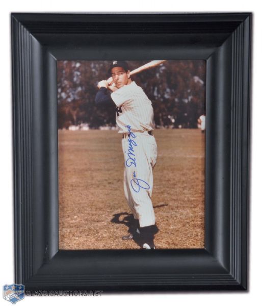 New York Yankees Greats Signed Jersey & Framed Photo Lot of 3, Featuring Signed Joe DiMaggio Framed 10" x 8" Photo (14" x 12"), Signed Mickey Mantle Framed 16" x 20" Photo (22 1/2" x 26 1/2") and Mitc