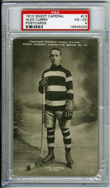 1910-11 Sweet Caporal Postcard #13 - Senators, Alex Currie PSA 4