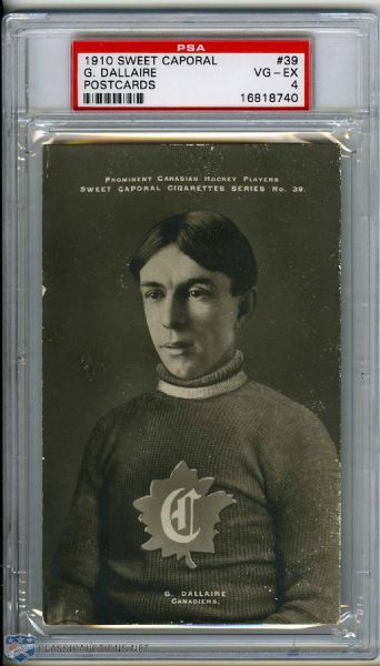 1910-11 Sweet Caporal Postcard #39 - Canadiens, Hector Dallaire PSA 4 - None Higher