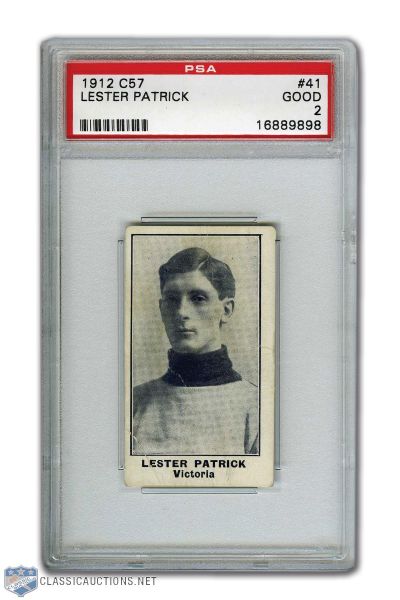 1912-13 Imperial Tobacco C57 #41 - Lester Patrick PSA 2